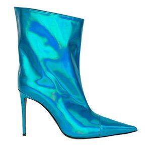 ALEX METALLIC ANKLE BOOT BLUE